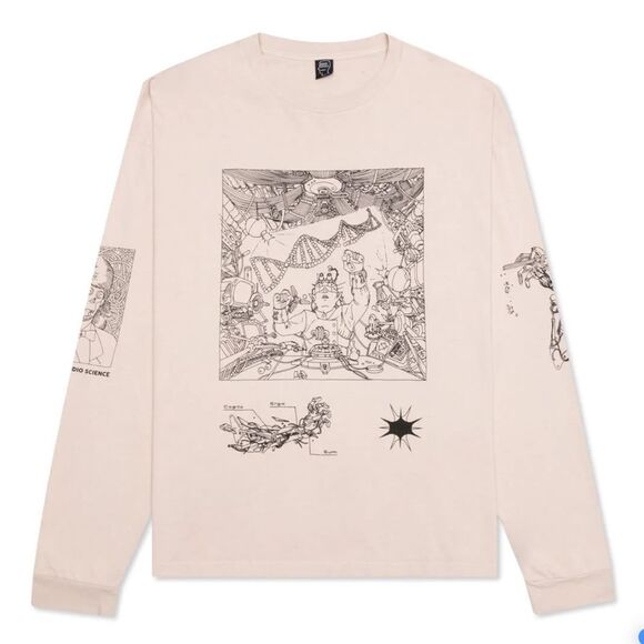 Brain Dead 100% Cotton Motherboard Graphic Long Sleeve Brain Tech Tee Shirt Sm - Picture 1 of 8